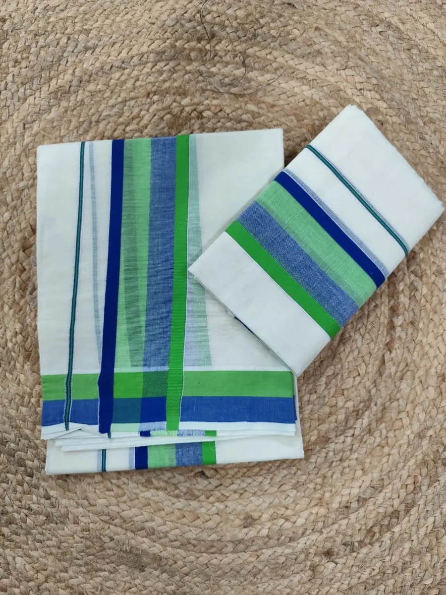 YellowishGreen & Royal Blue - Manthikkara SM thumbnail 3