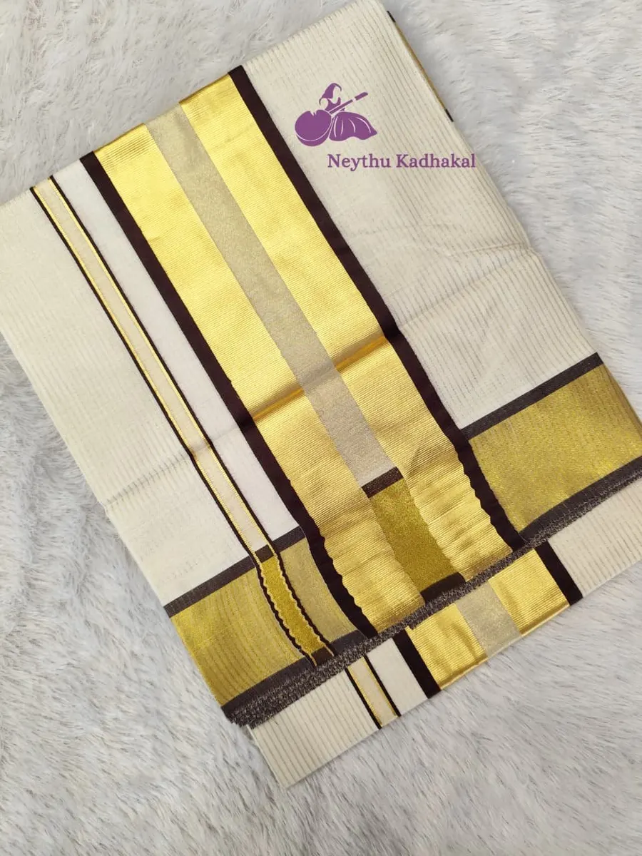 Mridula - 4*5 Micro Line Saree - CoffeeBrown - view 1