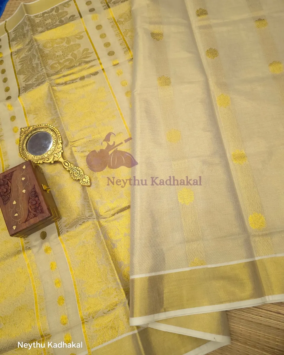 Tissue Kasav With Elephent Worked - Kasav thumbnail 2