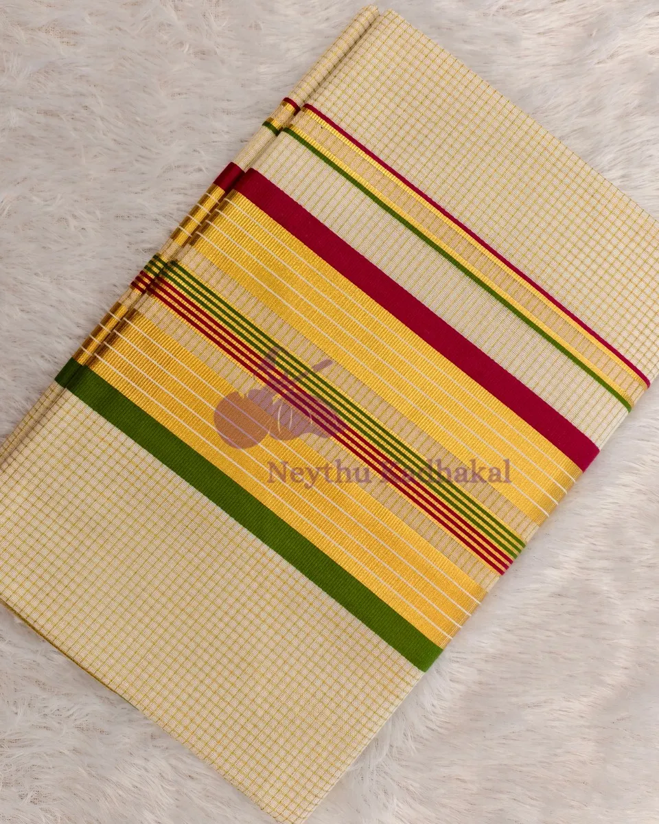 Meroon & Light Green - Premium Checked SS thumbnail 2