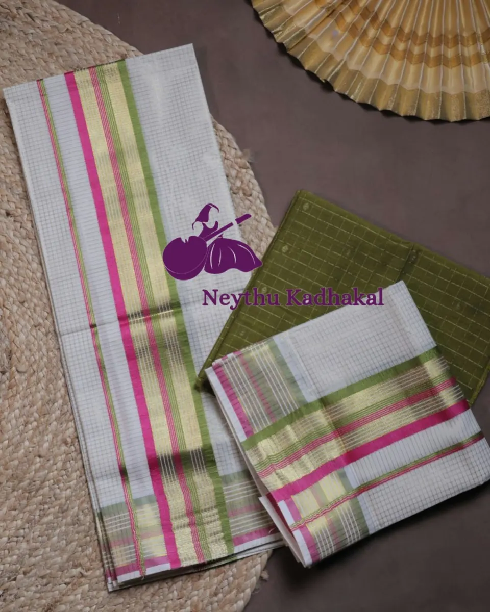 LimeGreen & Pink - Micro Check Pattern - SM thumbnail 3