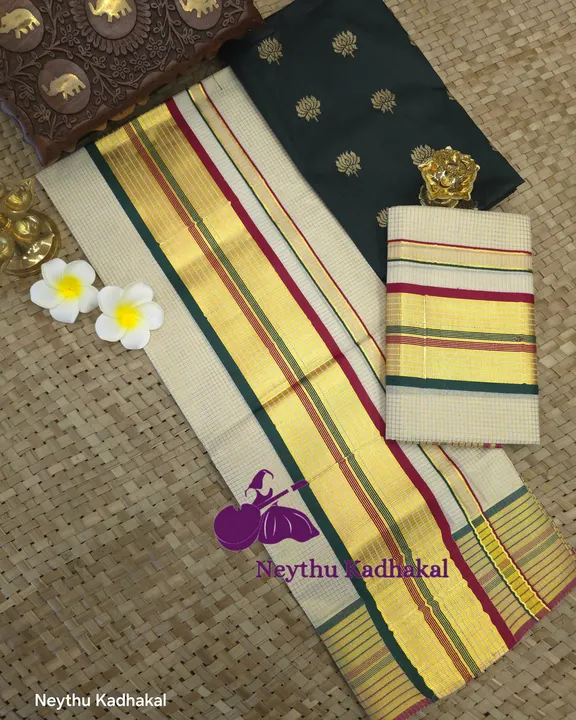 Mayukha - Maroon & DarkGreen - 4*4 Micro Check SetMund