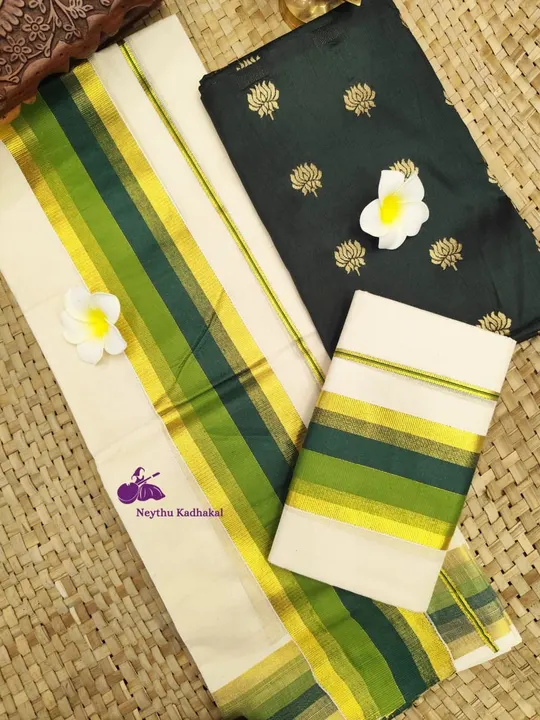DarkGreen & OliveGreen - 3*4 Gold fancy NANDHA SM