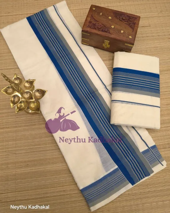 SlateGrey & NavyBlue - Kattikara SM - Navaratri Special