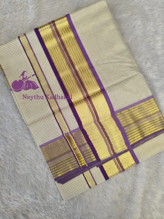 Lavender & Purple - 4*4 Micro Check Saree - VAIDEHI (BP)