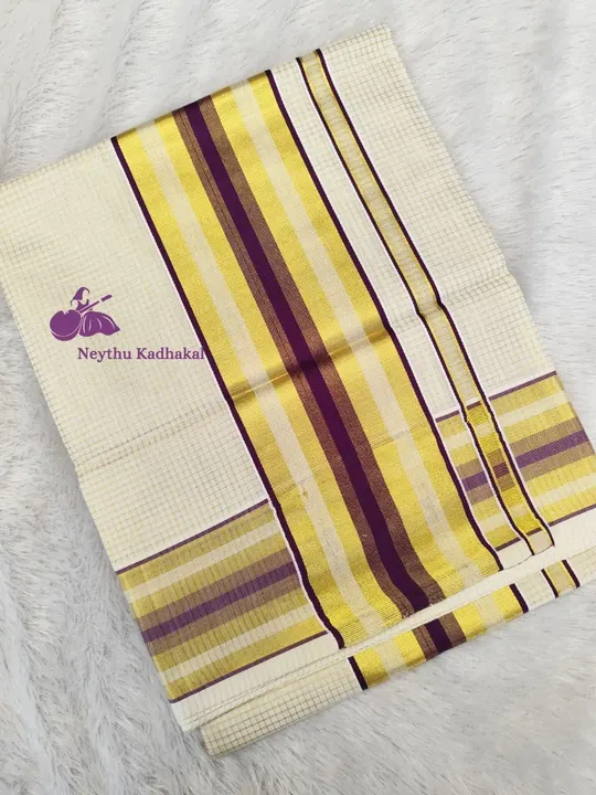 Nila  - Wine Purple - Fancy Check Saree