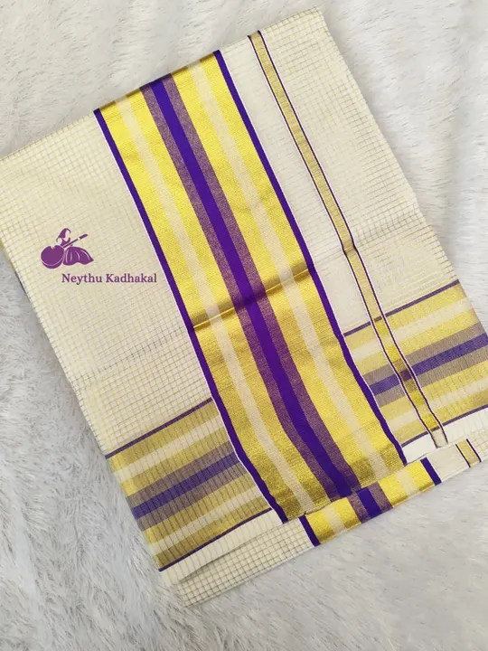 Nila  - Violet - Fancy Check Saree