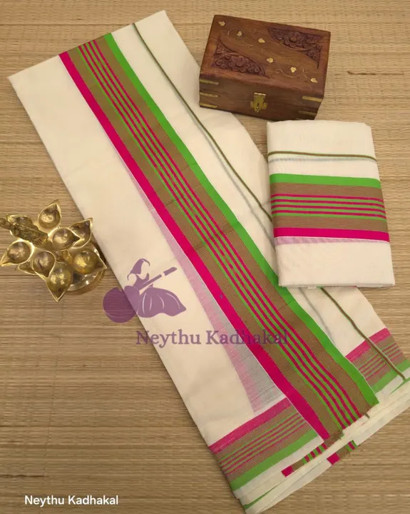 RosePink & LimeGreen - Kattikara SM - Navaratri Special
