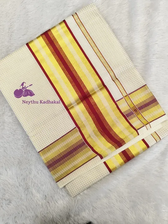 Nila  - Maroon - Fancy Check Saree