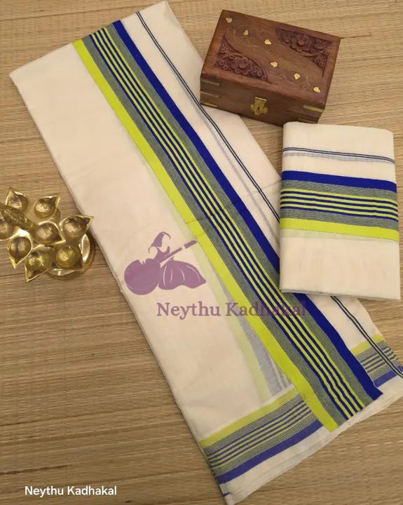 RoyalBlue & Yellow - Kattikara SM - Navaratri Special