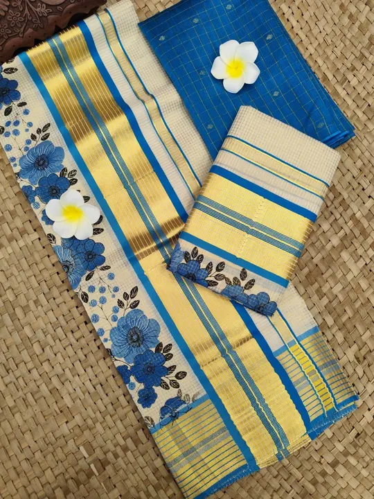 Ithal - SkyBlue & Light SkyBlue - Printed Micro Check SetMund