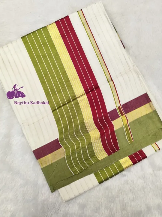 Bhoomika - Green & Maroon - 4*5 Kuri Line Saree TS