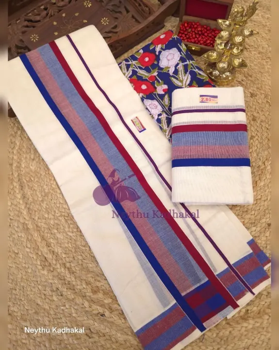 Dark Blue & Dark Meroon - Manthikkara