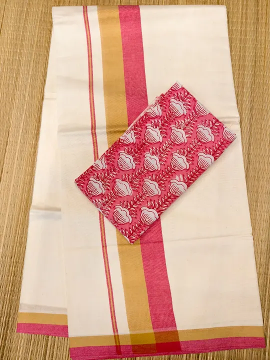 MustardYellow & RosePink - Chemandhikkara Set Saree