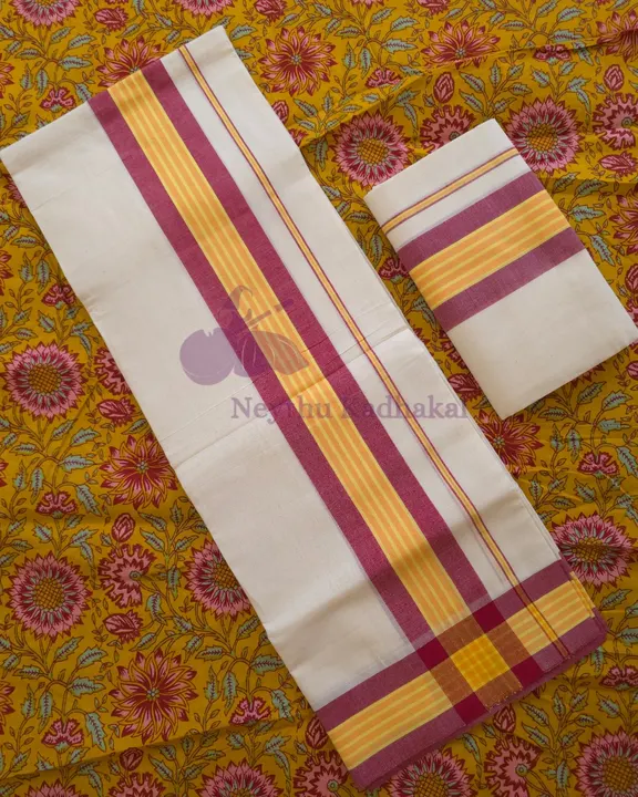 Chemandhikkara 3 inch - Yellow With RosePink Border
