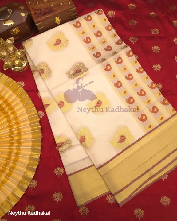 MEENA PUTTA KASAVU SET SAREE - Meroon Putta