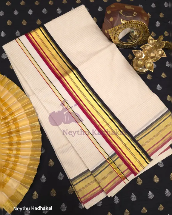 Maroon & Black - Kara With Kasavu SS Premium