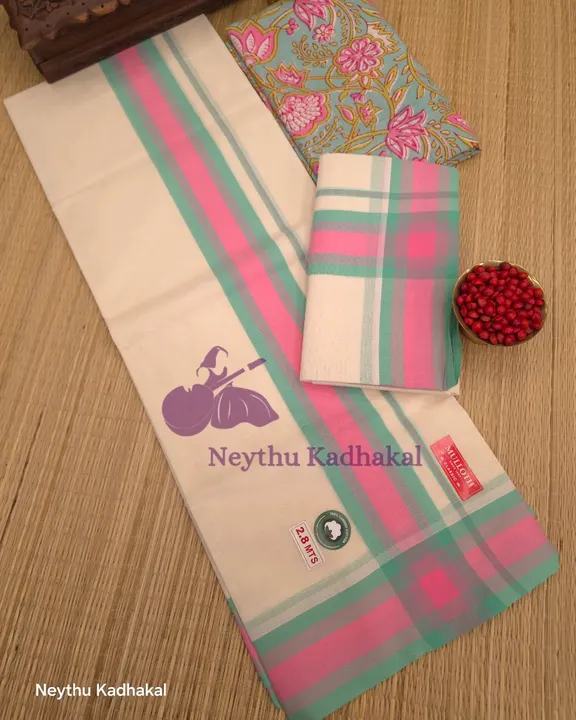 Pink & MintGreen - Premium Mulloth SM